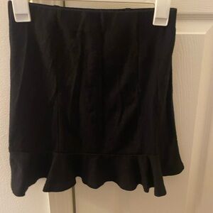 Black Skirt with Ruffle Detail